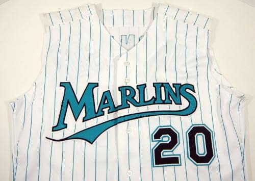1998-99 Florida Marlins Brian Edmondson 20 Igra izdana Bijela Jersey Vest 93 - Igra Polovni MLB dresovi