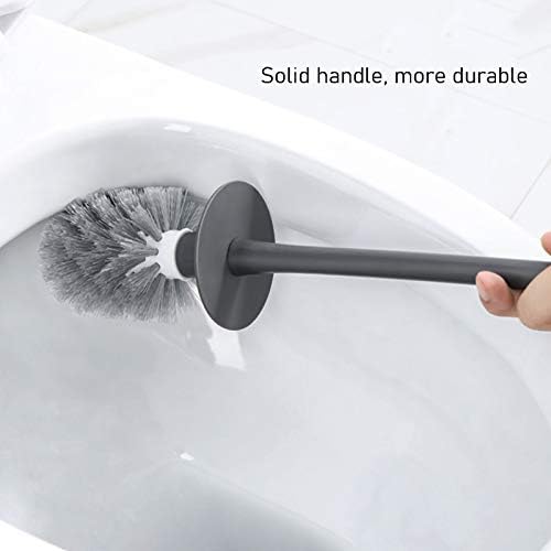 WC četkice toaletna četka i držač, PP četkica za čišćenje s brzim držačem za sušenje Zamjenjiva četkica Glava na zidu siva 10x15x37cm
