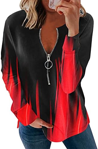 Duks za žene obrezana dukserica modna pirnt radne košulje plus veličine Tee vrhovi padajući trendy tunički vrhovi