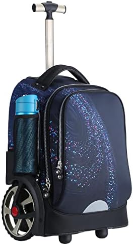 Uniker Rolling torba za laptop za 14 inčni prijenosnog računala, 19-inčni valjci za roller tinejdžeri, torba za kotače, torba za knjige